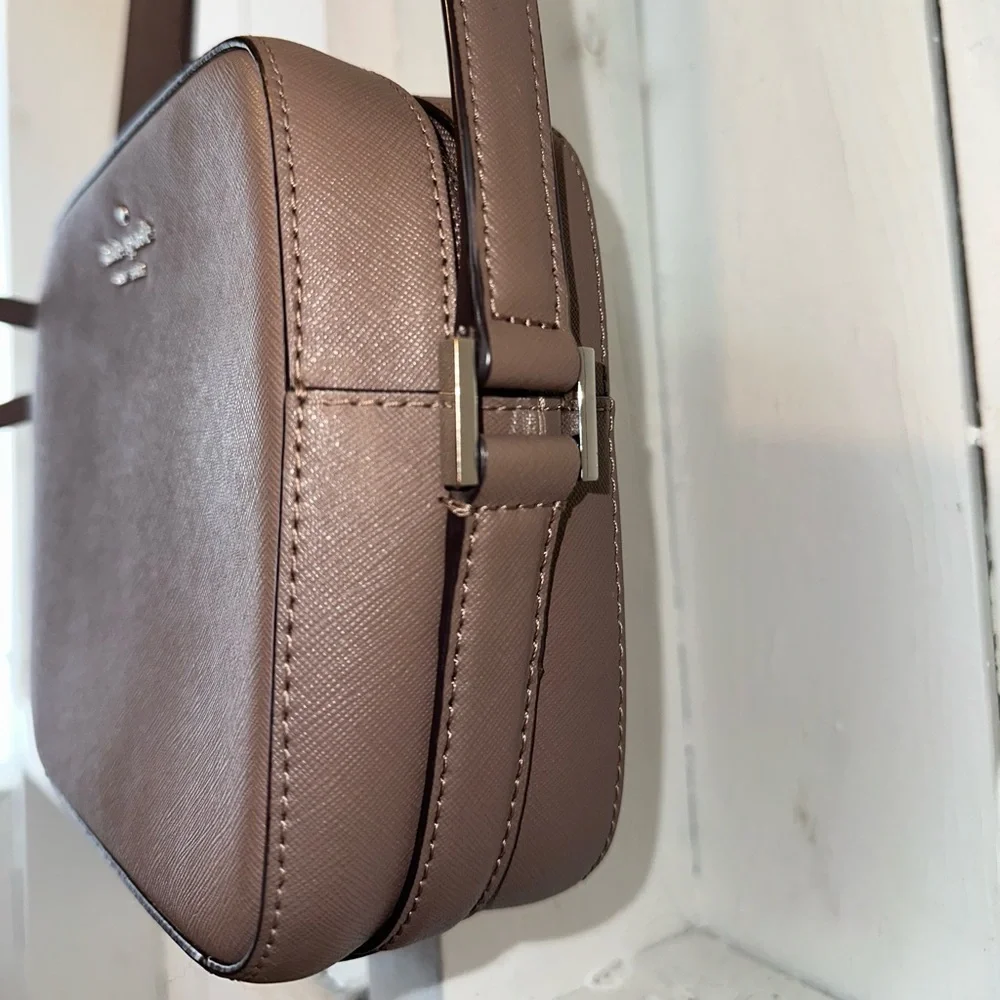 Kate Spade Spring Newbury Crossbody Bag Brown Silver Accents Capsule Wardrobe